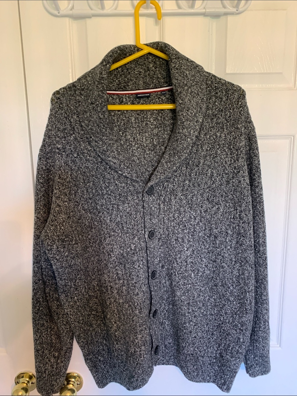 Daniel Hechter Men's Gray Collar Button Up Cardigan